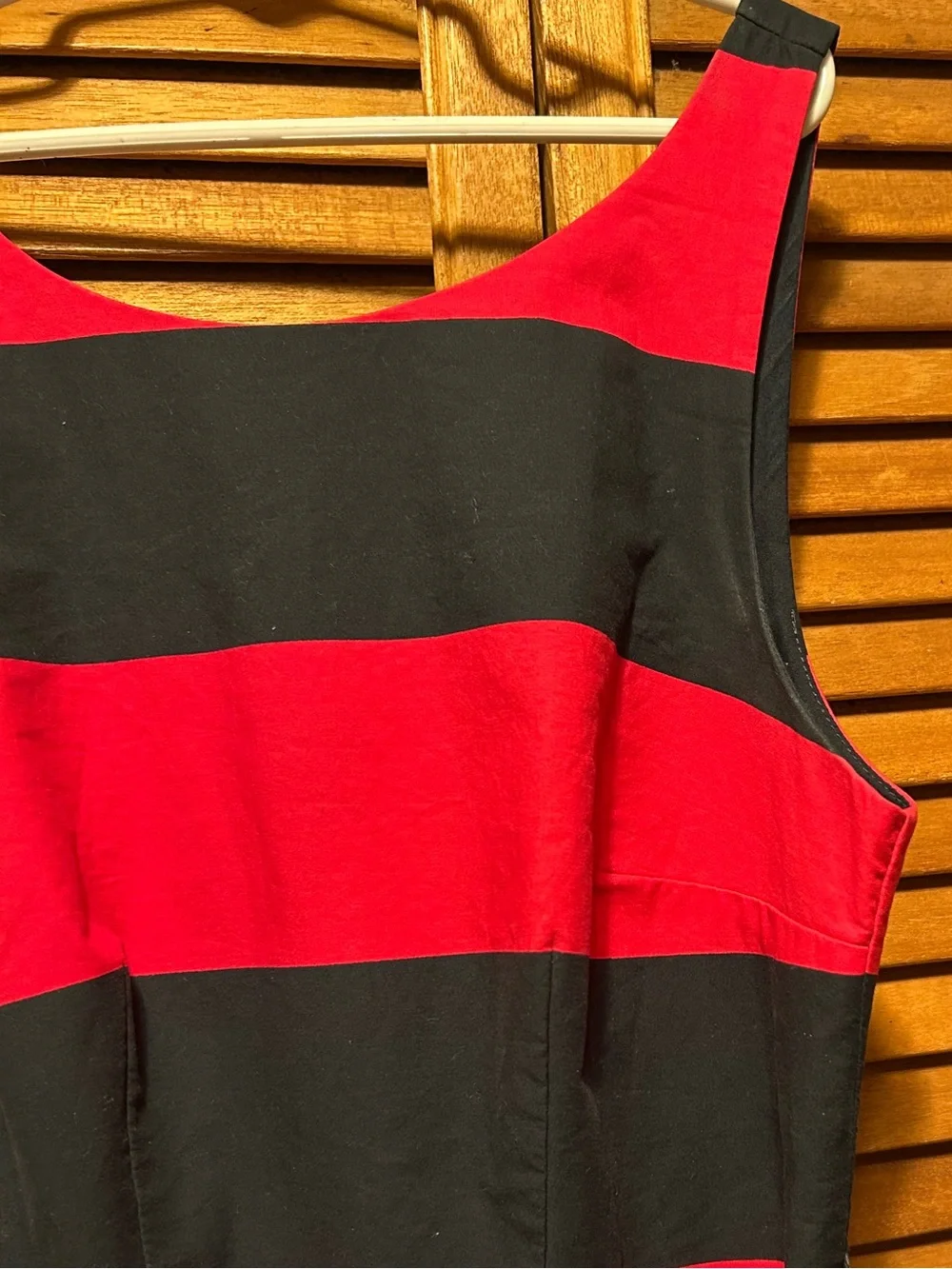 Abercrombie & Fitch Navy Blue and Pink  Striped Sleeveless Dress with Waist Bow